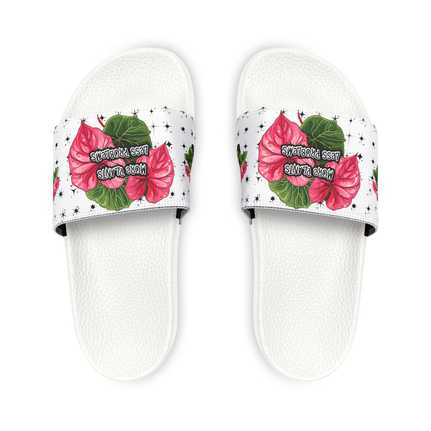 Floral 'Nothing But Good Vibes' Women's Slide Sandals