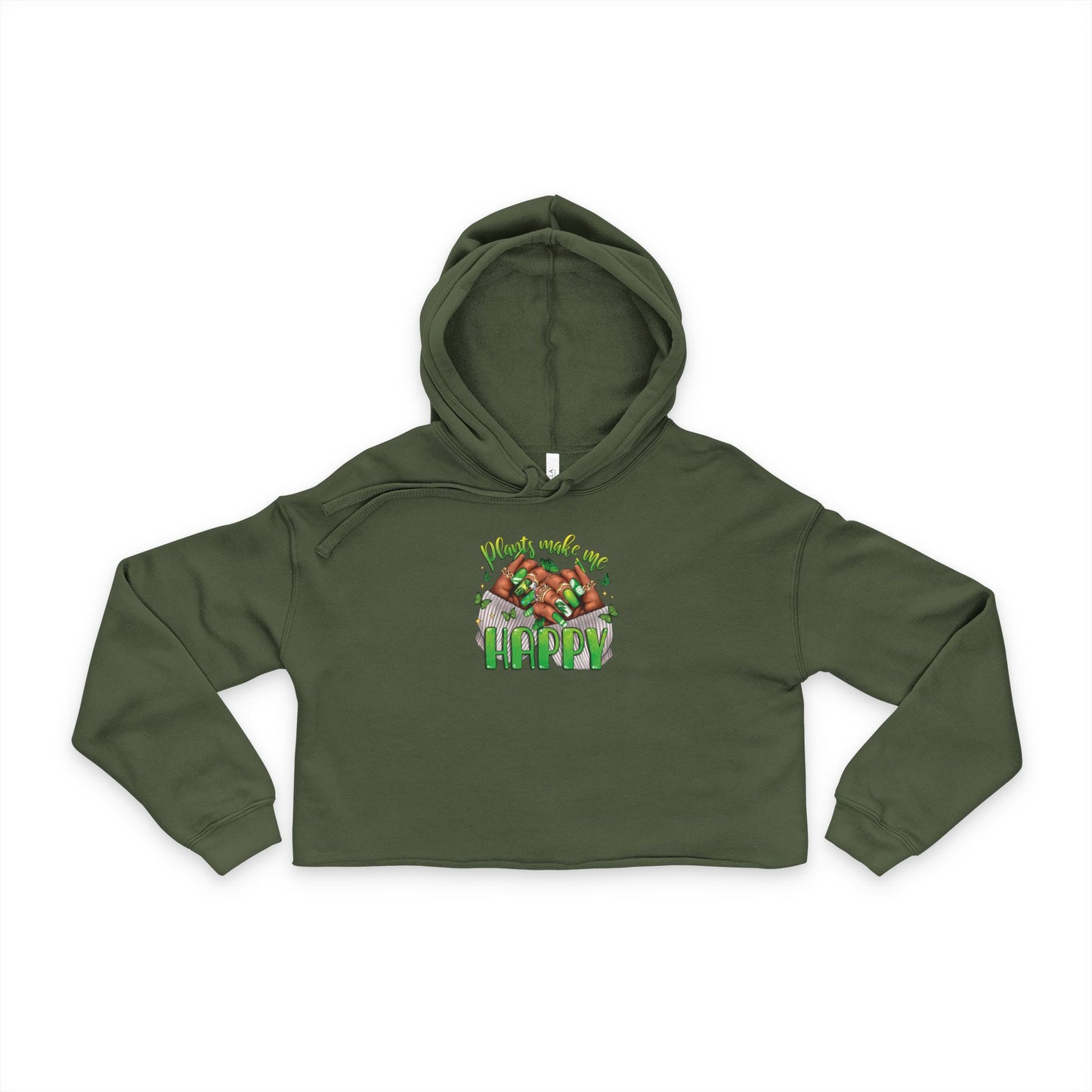 Plants Make Me Happy - Cropped Hoodie