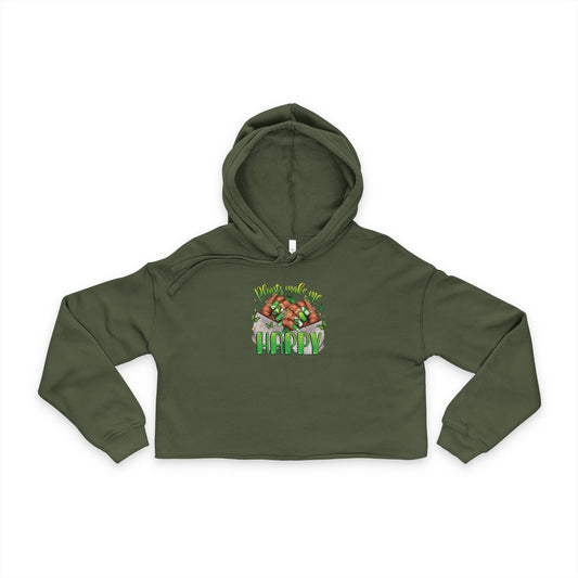 Plants Make Me Happy - Cropped Hoodie