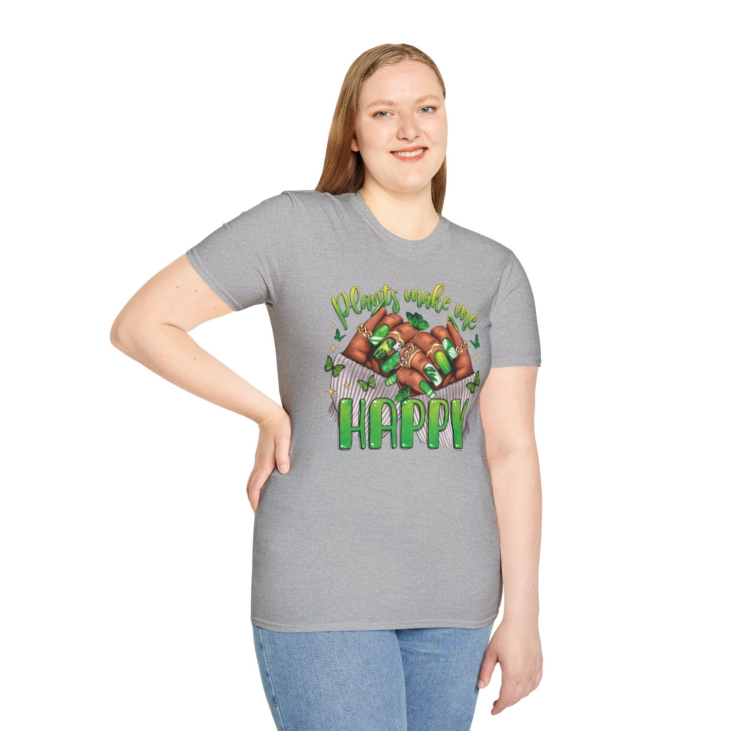 Plants Make Me Happy T-Shirt-Unisex Soft Style T-Shirt