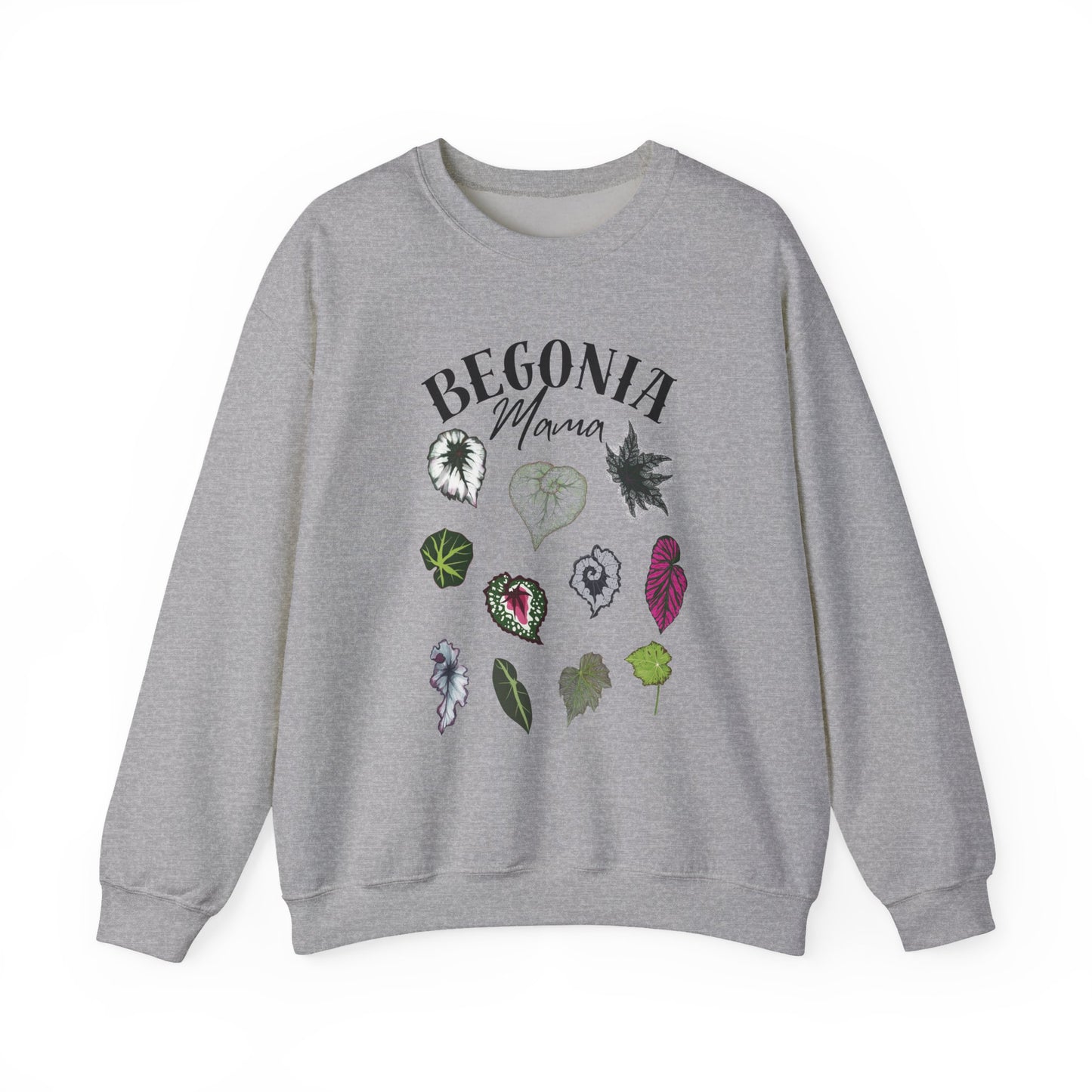 Begonia Mama Crewneck Sweatshirt — Botanical Plant Mom Pullover