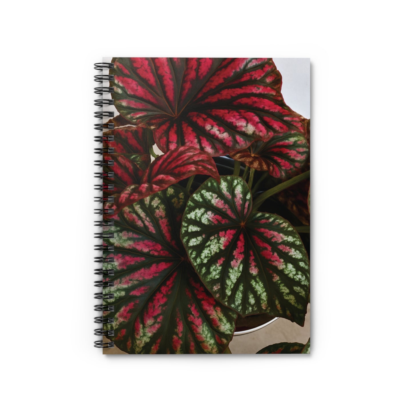 Begonia Harmony Spiral Notebook — Ruled Journal for Plant Lovers