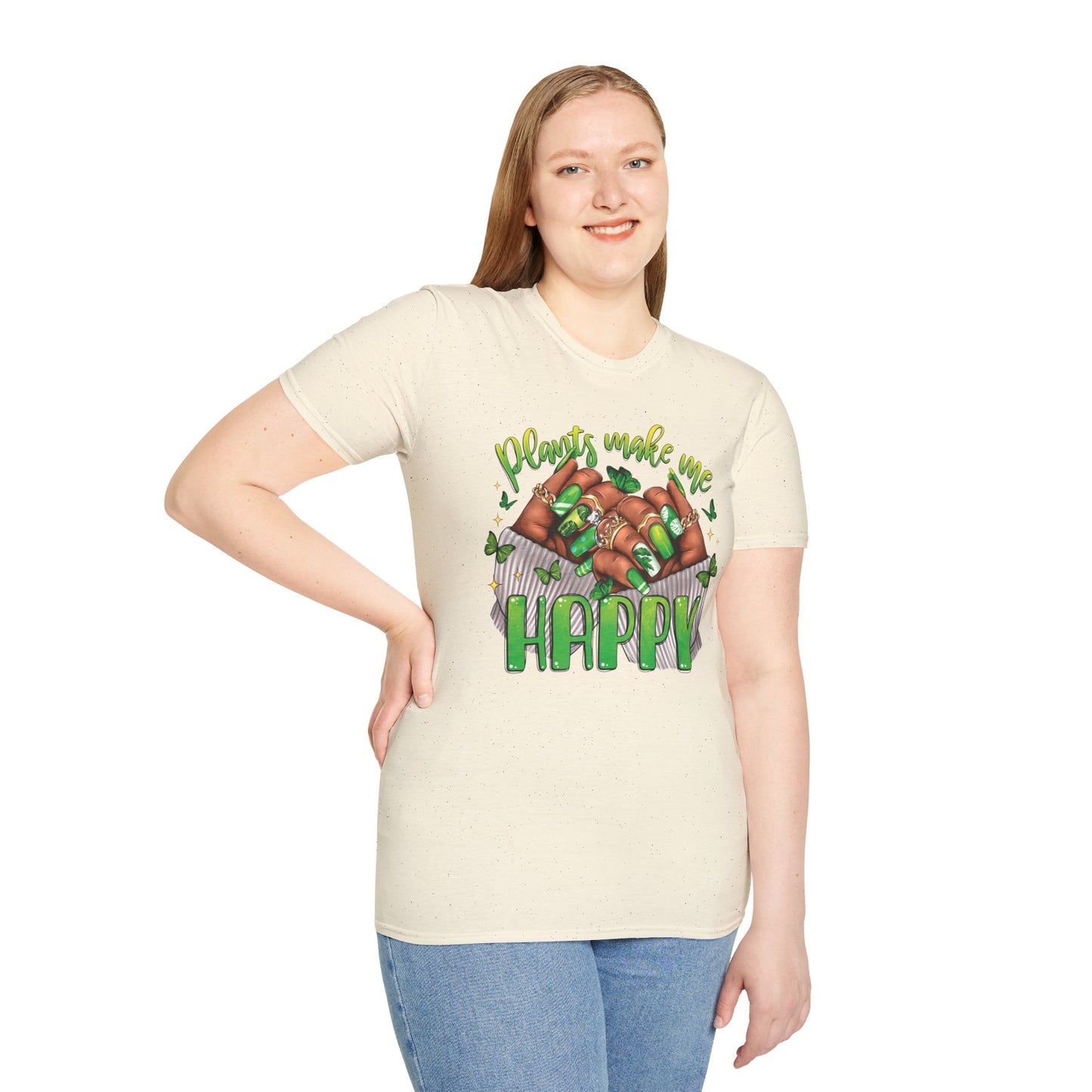 Plants Make Me Happy T-Shirt-Unisex Soft Style T-Shirt