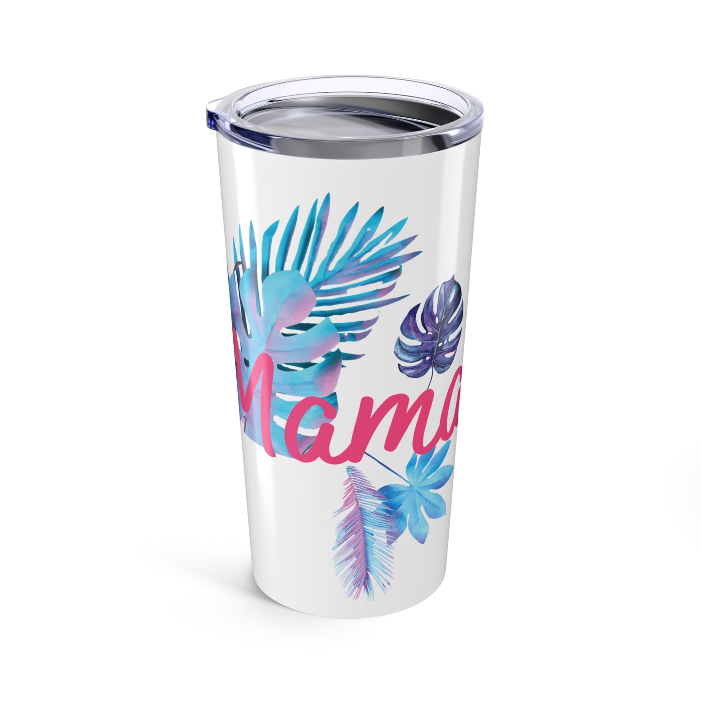20oz Floral Tropical Tumbler – 'Plant Mama' Insulated Travel Cup