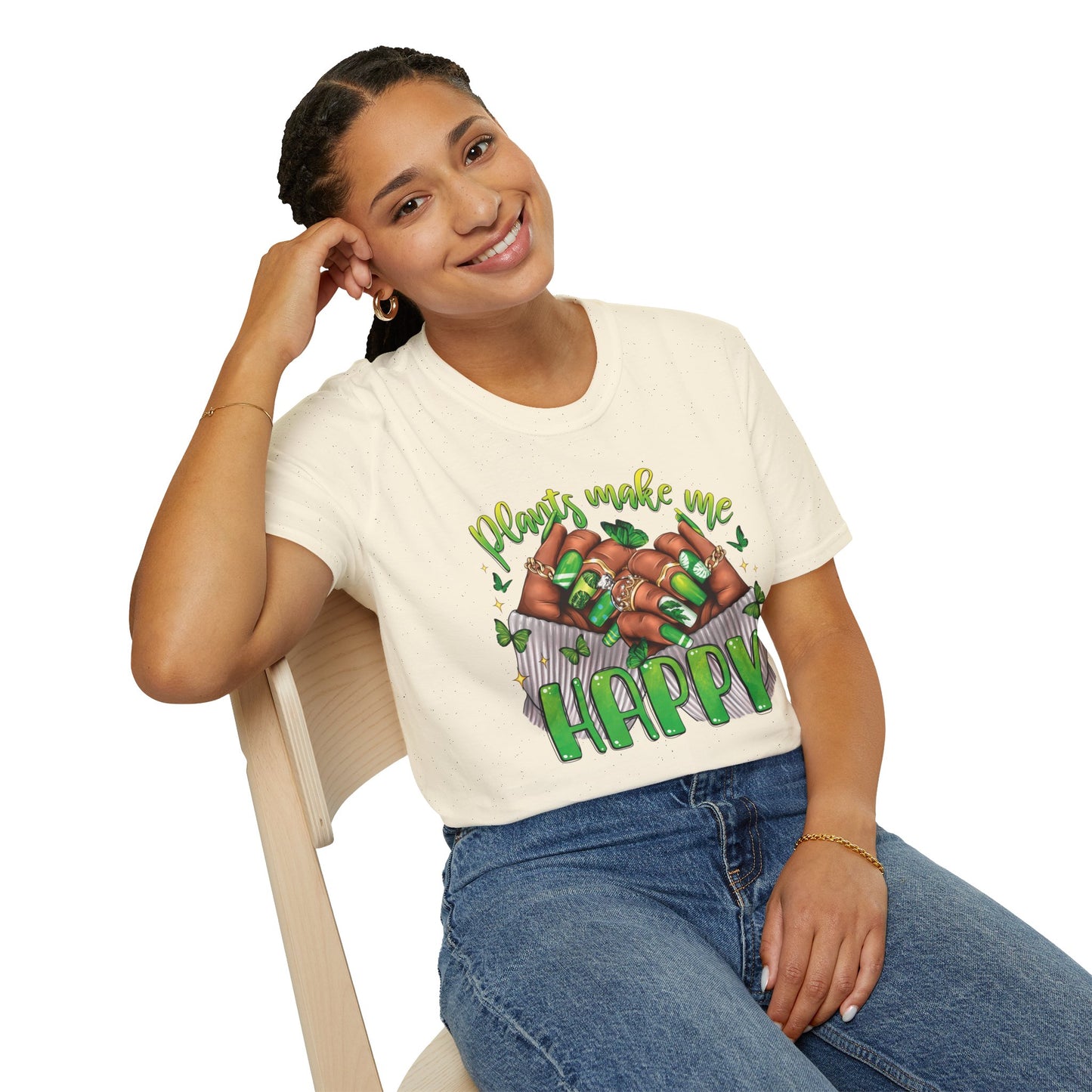 Plants Make Me Happy T-Shirt-Unisex Soft Style T-Shirt