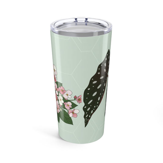 20oz Botanical Begonia Tumbler — Begonia Travel Cup