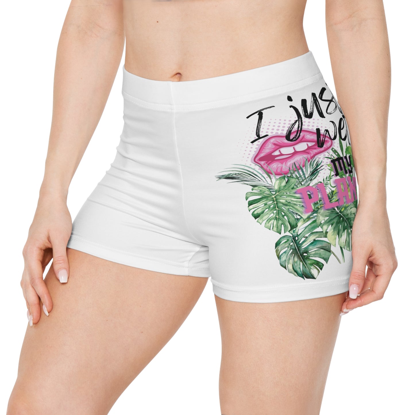 "I Just Wet My Plants" Summer Yoga Shorts