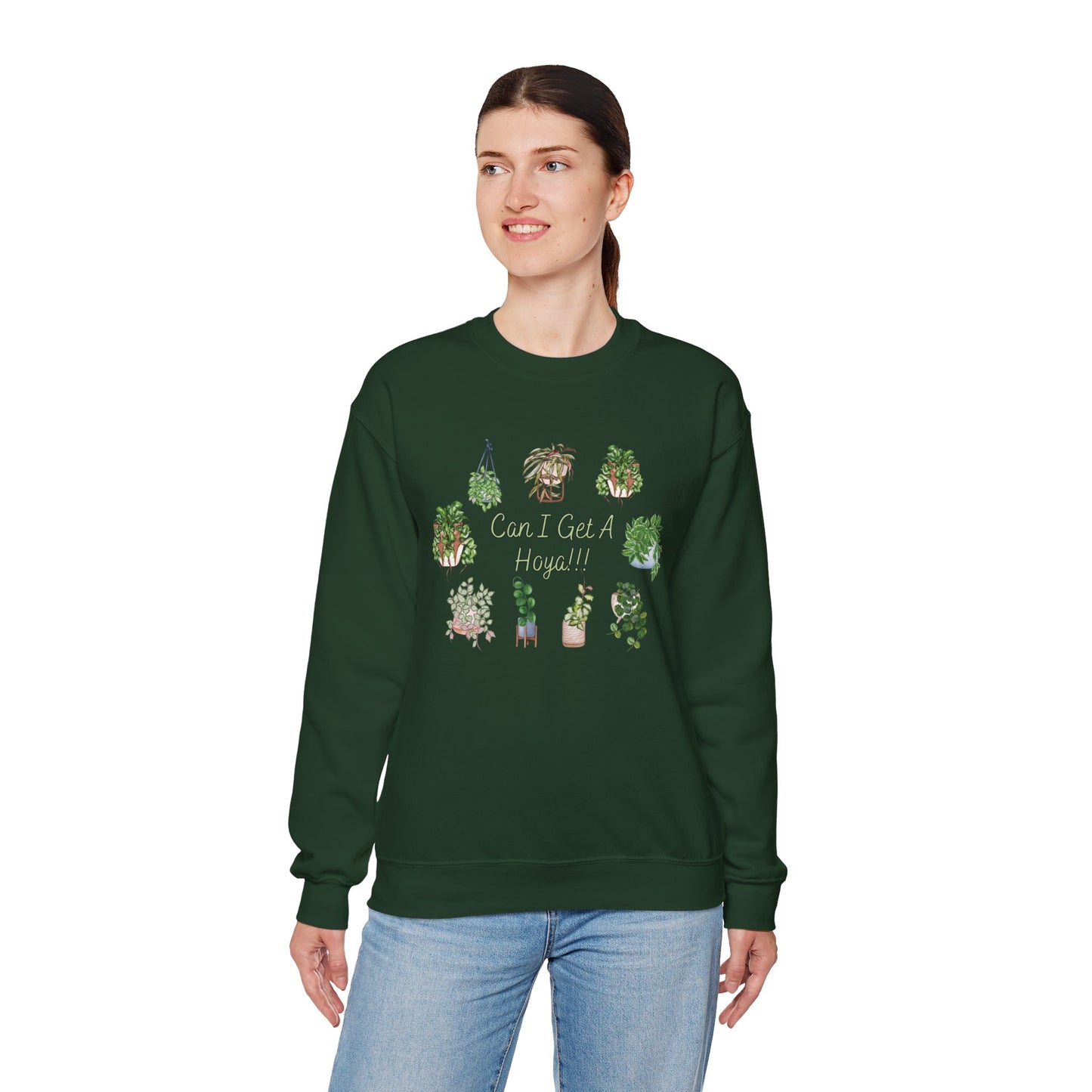Can I Get A Hoya!! Sweatshirt — Cute Houseplant Crewneck for Plant Lovers
