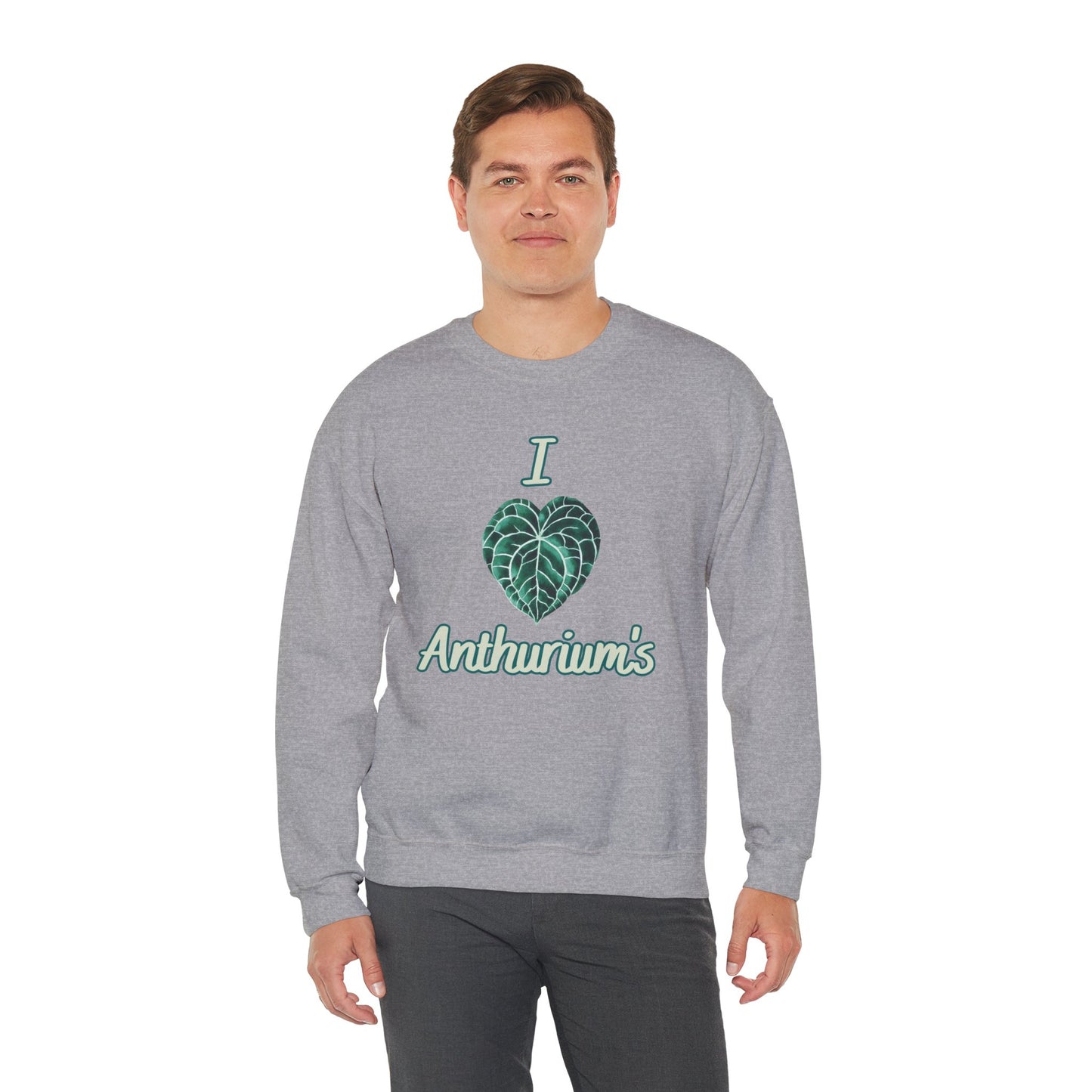 I Love Anthuriums Sweatshirt — Plant Lover Crewneck