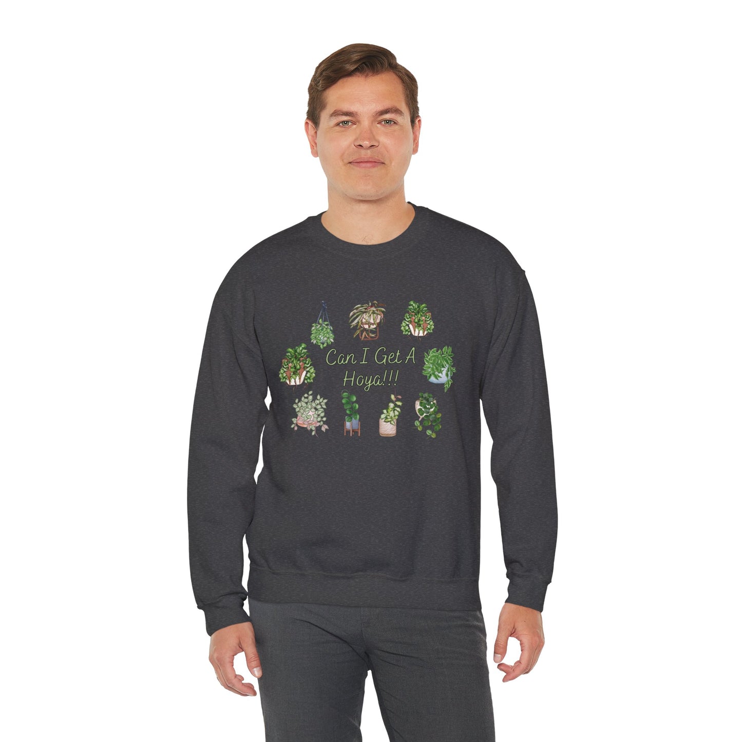 Can I Get A Hoya!! Sweatshirt — Cute Houseplant Crewneck for Plant Lovers