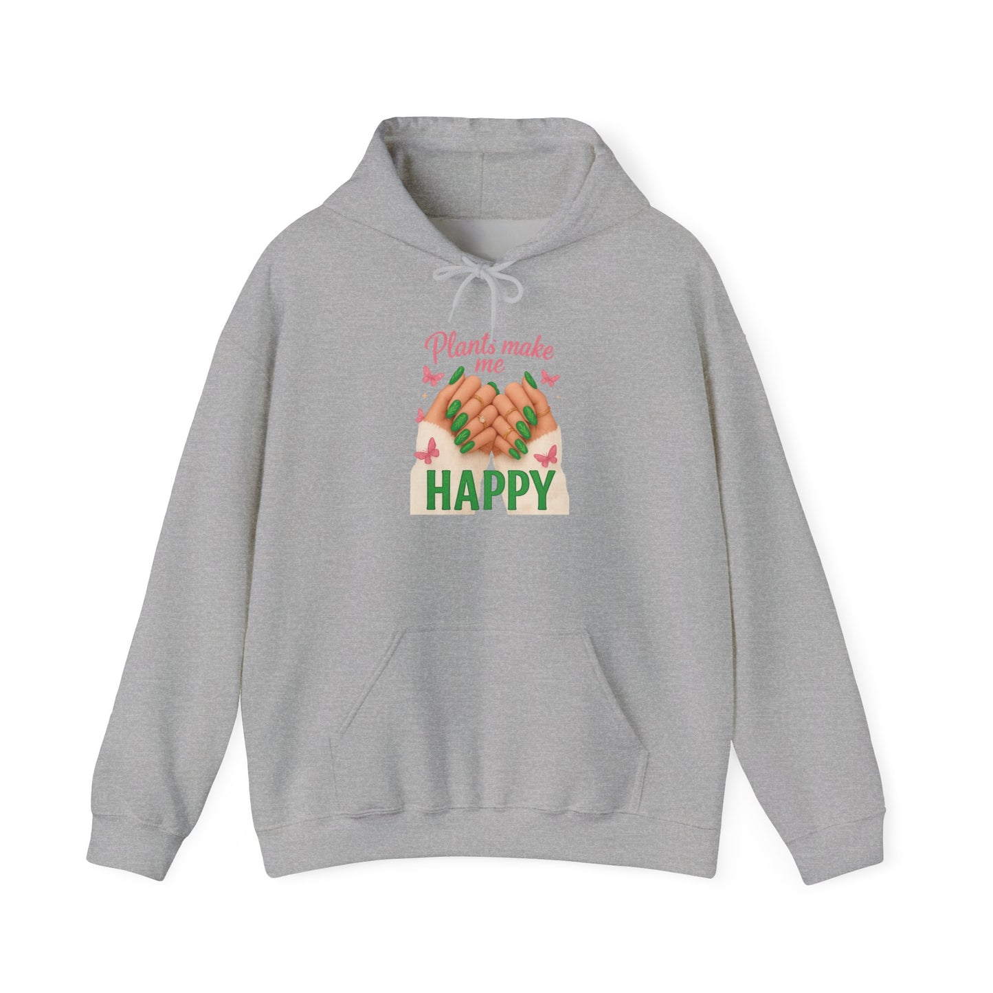 "Plants Make Me Happy" Plant Lover Hoodie — Plant Parent Hoodie Sweatshirt
