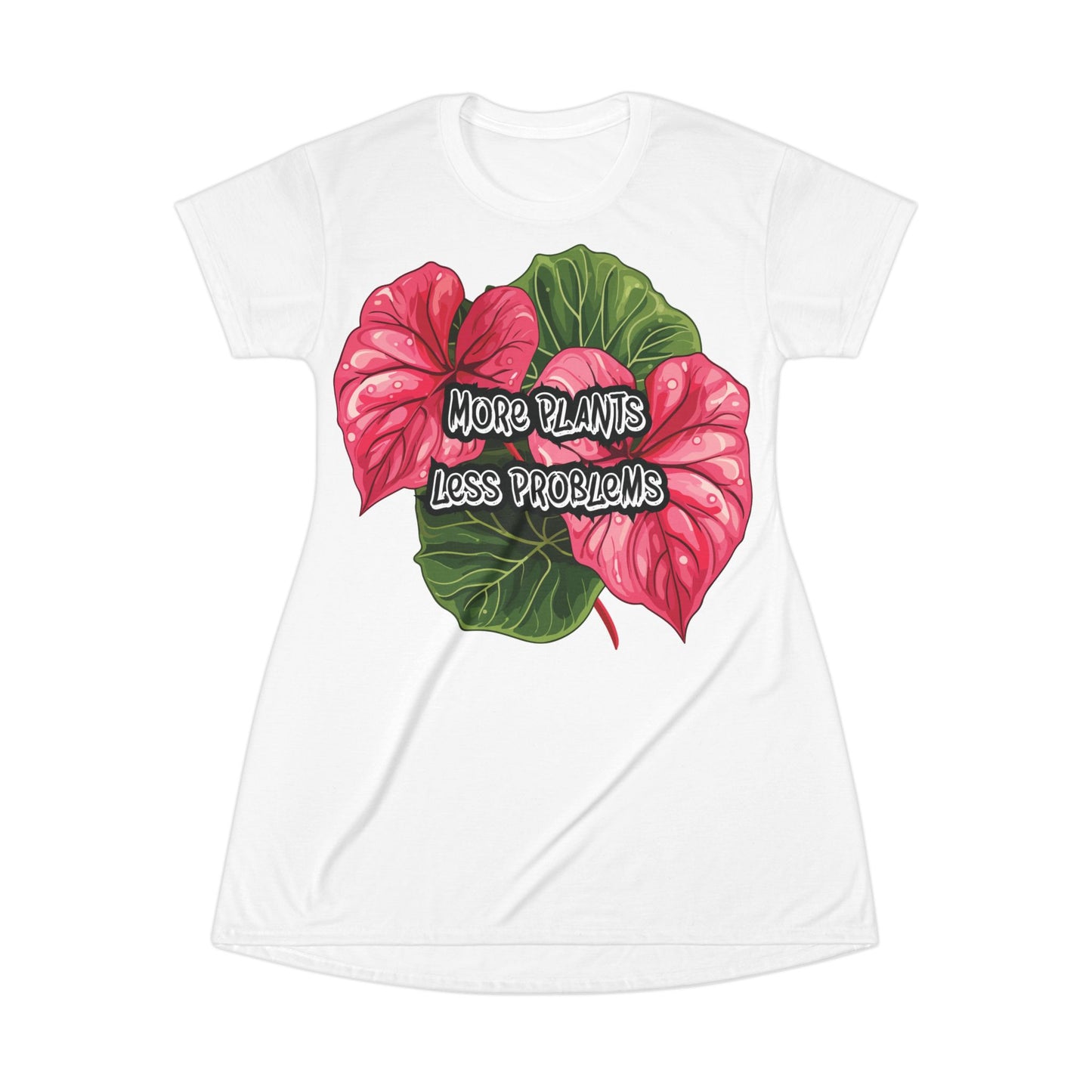 More Plants Less Problems T-Shirt Dress
