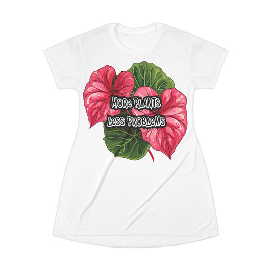 More Plants Less Problems T-Shirt Dress