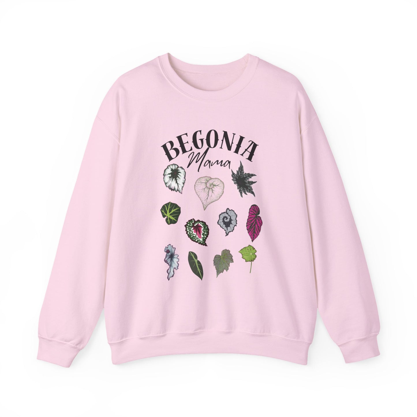 Begonia Mama Crewneck Sweatshirt — Botanical Plant Mom Pullover