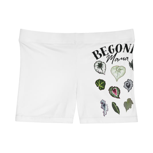 Begonia Mama Women's Shorts — Botanical Plant Lover Graphic Shorts