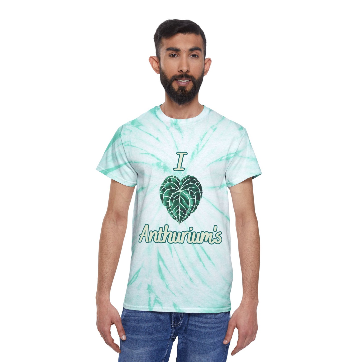 I Love Anthuriums Tie-Dye Tee – Plant Lover Shirt