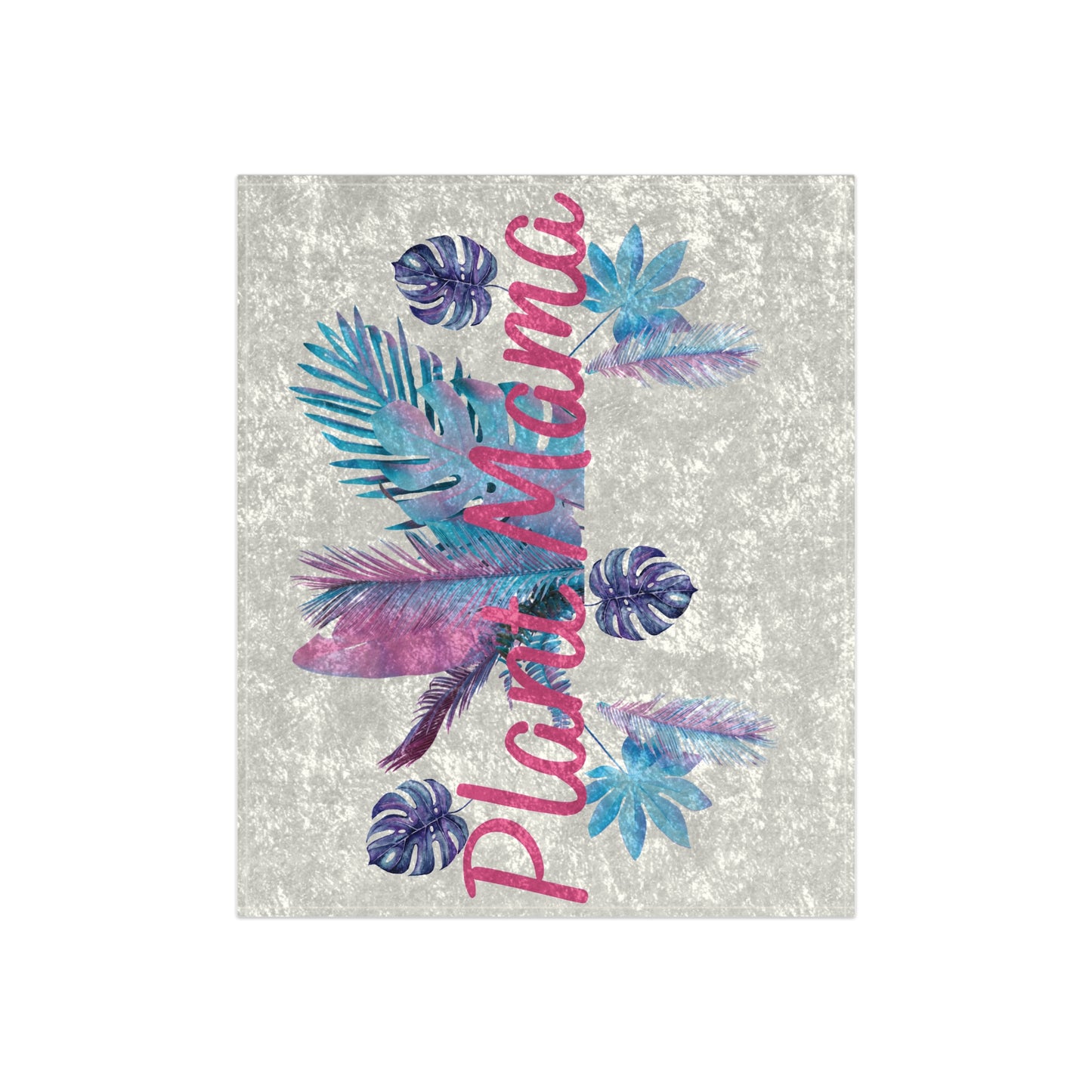 Plant Mama Crushed Velvet Throw Blanket